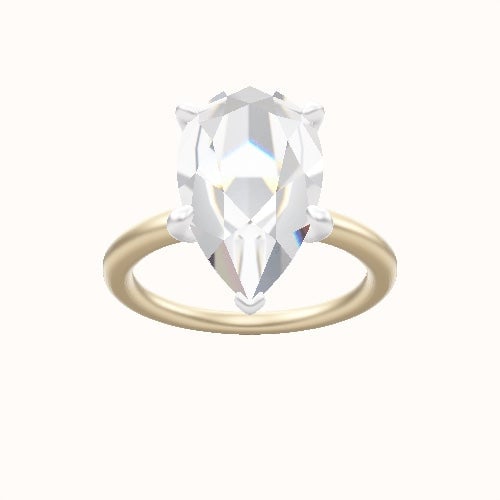 Solitaire Engagement Ring With Front set gallery Head