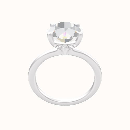 Solitaire Engagement Ring With Front set gallery Head