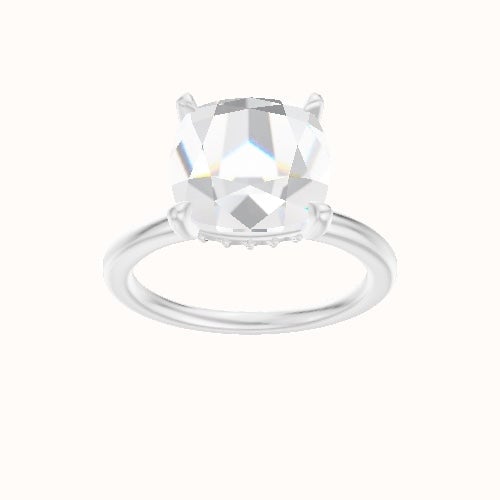 Solitaire Engagement Ring With Front set gallery Head