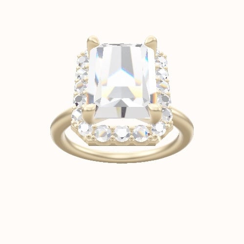 Solitaire Engagement Ring With Halo Head