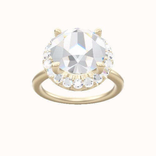 Solitaire Engagement Ring With Halo Head