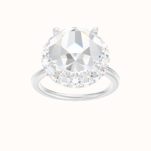 Solitaire Engagement Ring With Halo Head