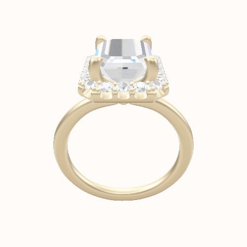 Solitaire Engagement Ring With Halo Head