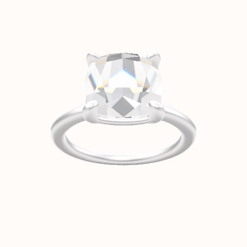 Solitaire Engagement Ring With Low Set Four Prong Head