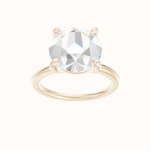 Solitaire Engagement Ring With Low Set Four Prong Head