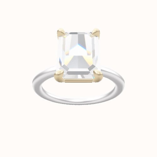 Solitaire Engagement Ring With Low Set Four Prong Head