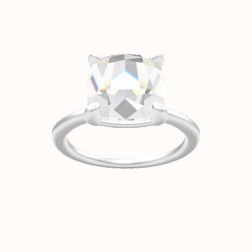 Solitaire Engagement Ring With Low Set Four Prong Head