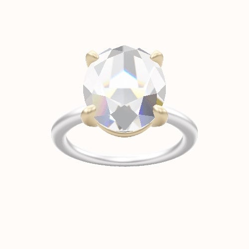 Solitaire Engagement Ring With Low Set Four Prong Head
