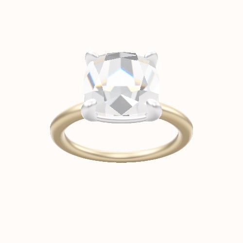 Solitaire Engagement Ring With Low Set Four Prong Head