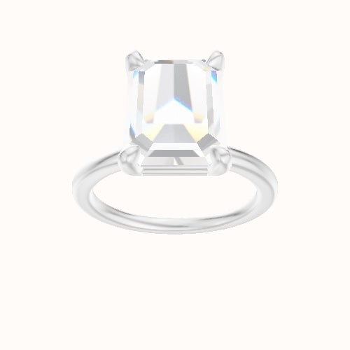Solitaire Engagement Ring With Low Set Four Prong Head