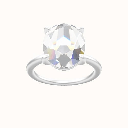 Solitaire Engagement Ring With Low Set Four Prong Head