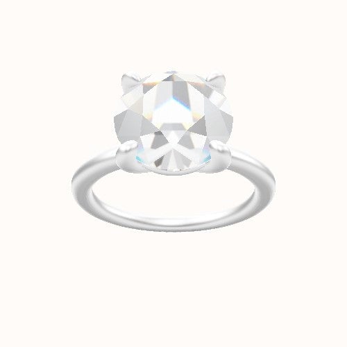 Solitaire Engagement Ring With Low Set Four Prong Head