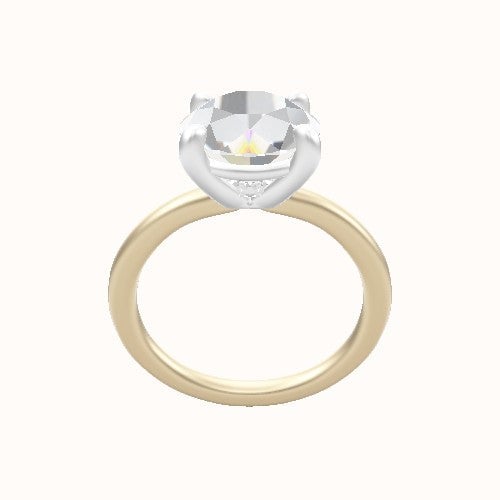 Solitaire Engagement Ring With Low Set Four Prong Head