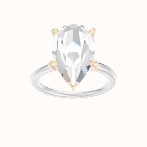 Solitaire Engagement Ring With Low Set Four Prong Head
