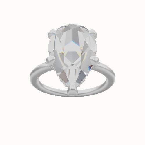 Solitaire Engagement Ring With Pave Basket Head