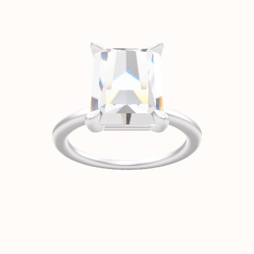 Solitaire Engagement Ring With Standard Four Prong Head