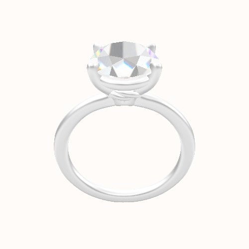 Solitaire Engagement Ring With Standard Four Prong Head
