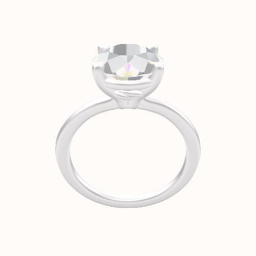 Solitaire Engagement Ring With Standard Four Prong Head