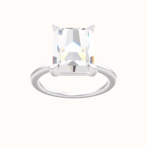 Solitaire Engagement Ring With Standard Four Prong Head