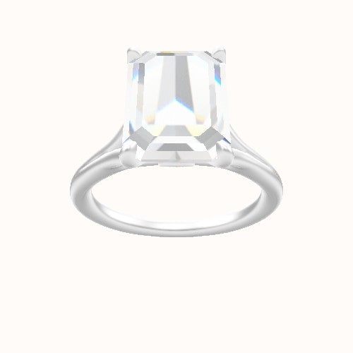 Split Cathedral Engagement Ring With Accent Diamond Head and Matching Band