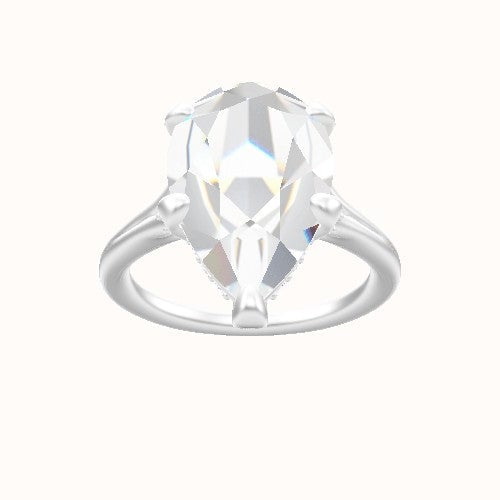 Split Cathedral Engagement Ring With Pave Basket Head
