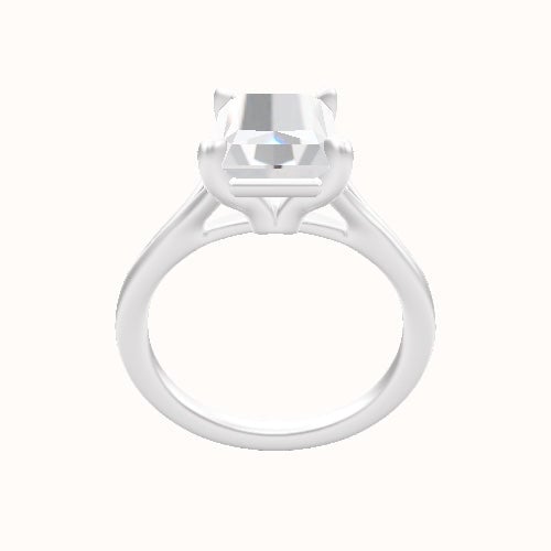 Split Cathedral Engagement Ring With Standard Four Prong Head