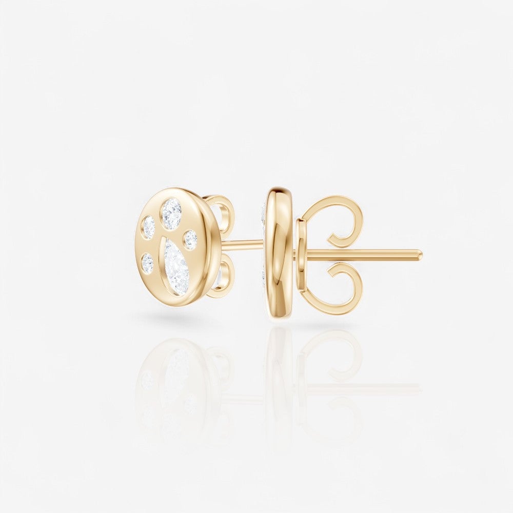 14kt yellow gold/side