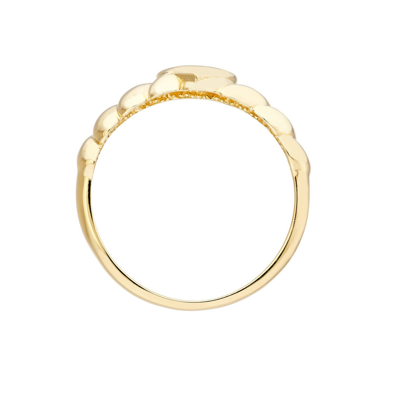 14kt yellow gold/side