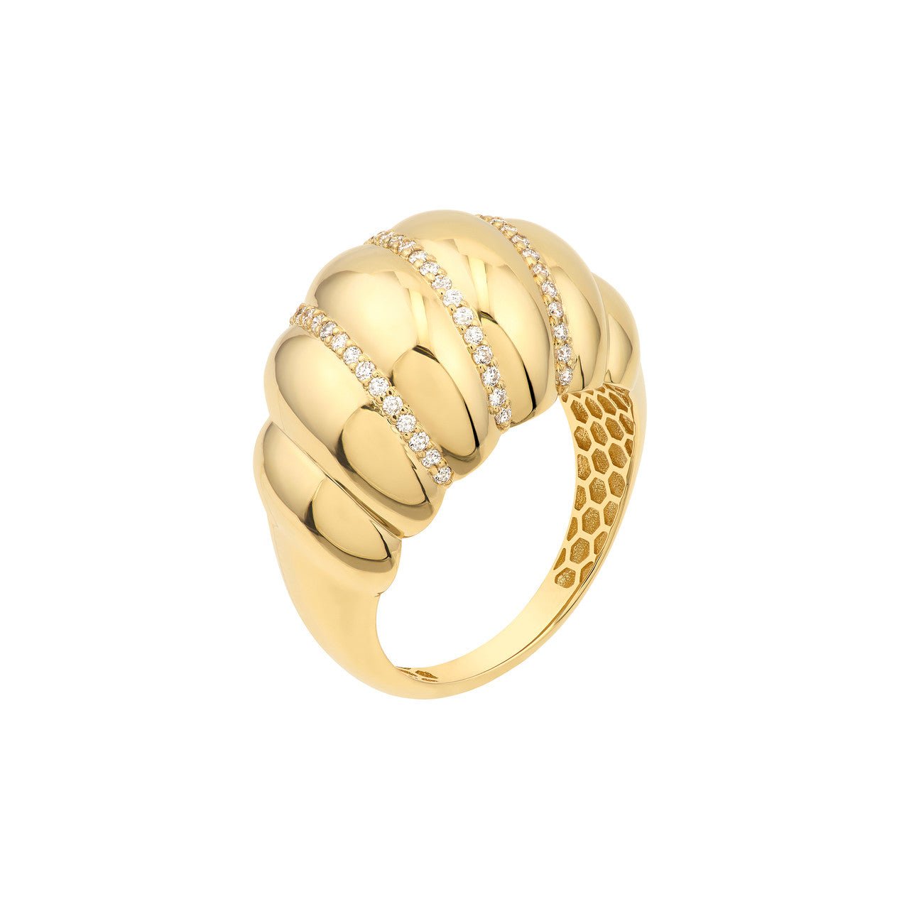 14kt yellow gold/front
