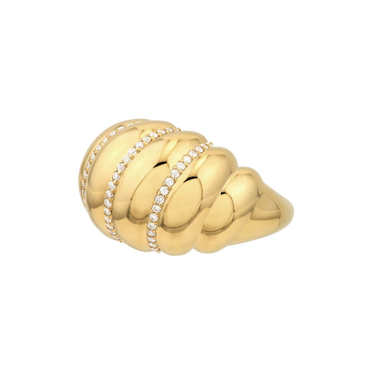 14kt yellow gold/side