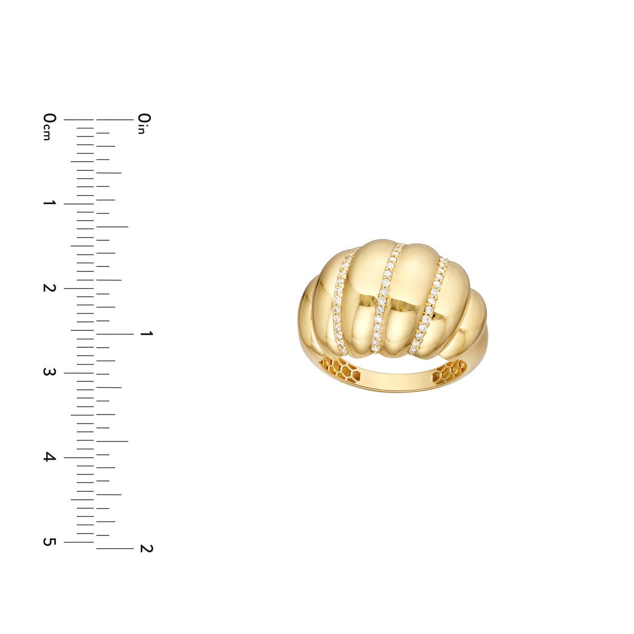 14kt yellow gold/measurements