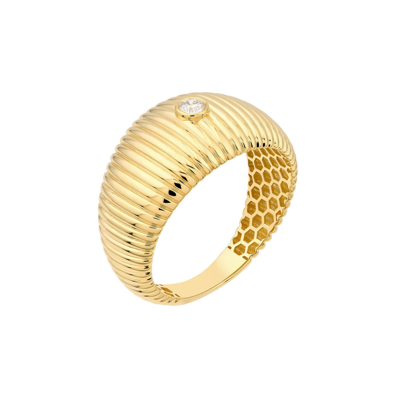 14kt yellow gold/front