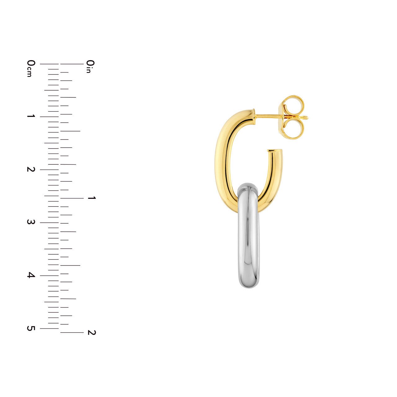 14kt Yellow Gold & 14kt White Gold/measurement