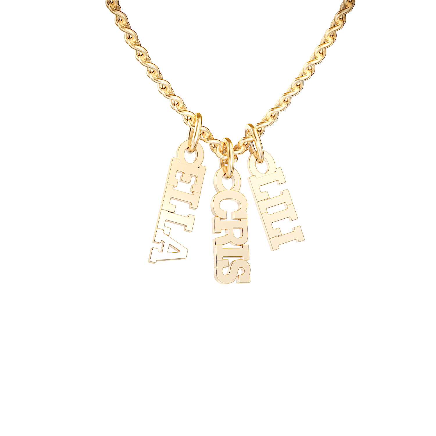 14kt yellow gold/Necklace - 16-18" Adjustable/Necklace - 18-21" Adjustable/front