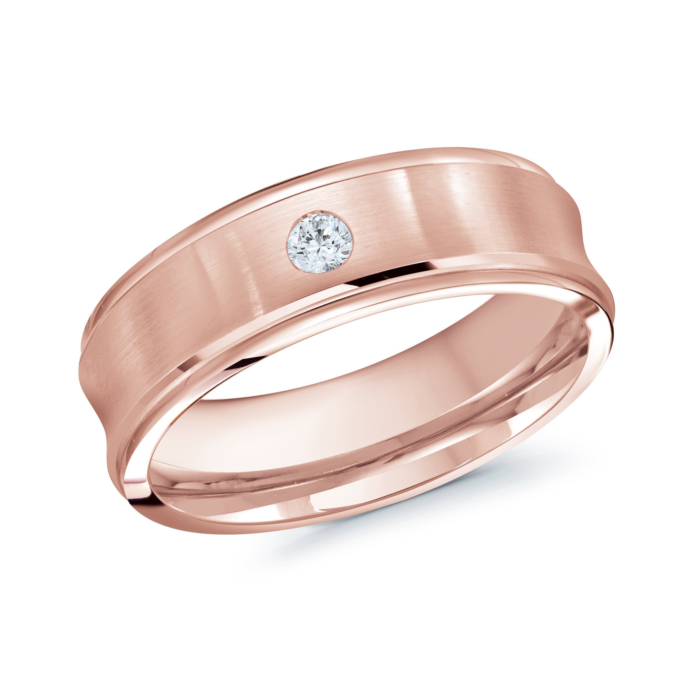 18kt Rose Gold/earth grown/lab grown/front