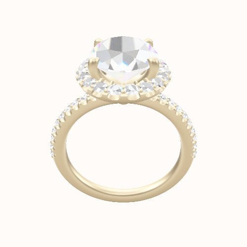 illusion Pave Engagement Ring With Halo Head
