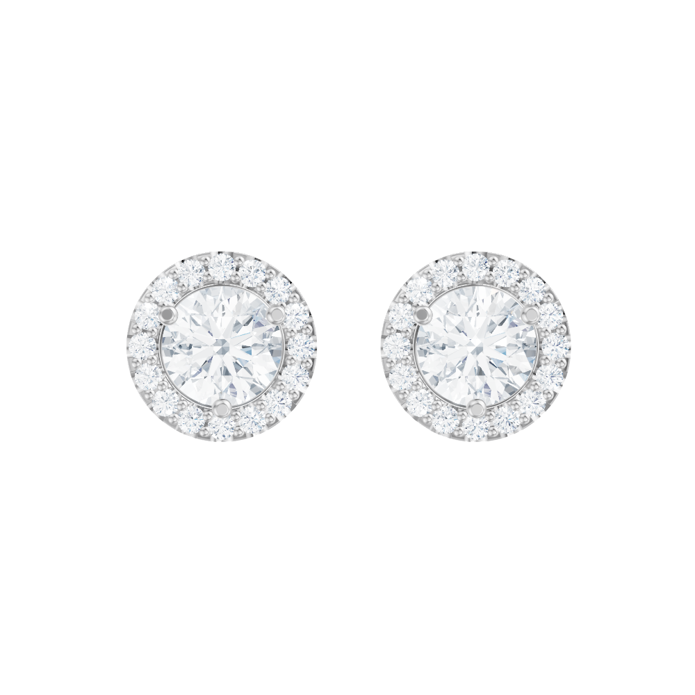 14kt white gold/18kt white gold/platinum/Fits 1.00 CTW Round Three-Prong Martini Studs/Fits 1.50 CTW Round Three-Prong Martini Studs/Fits 2.00 CTW Round Three-Prong Martini Studs /Fits 3.00 CTW Round Three-Prong Martini Studs/Fits 4.00 CTW Round Three-Prong Martini Studs/front