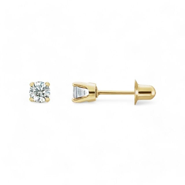 14kt yellow gold/April - Diamond/side