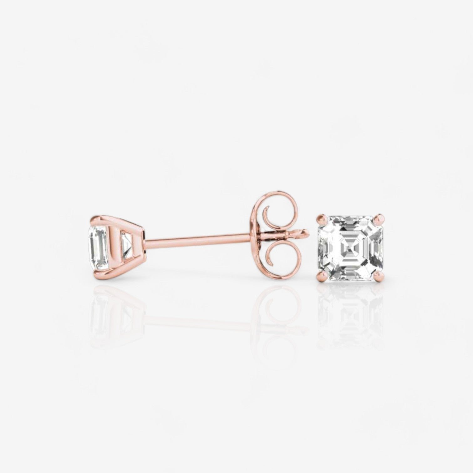 18kt rose gold/0.60/0.80/1.00/push-back/screw-back/side