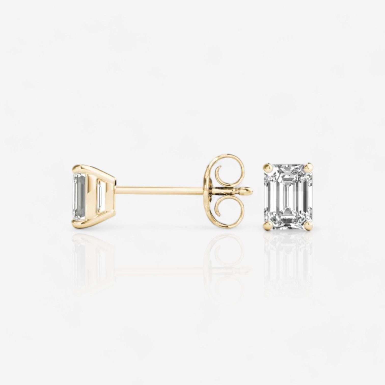 18kt yellow gold/0.60/0.80/1.00/push-back/screw-back/side
