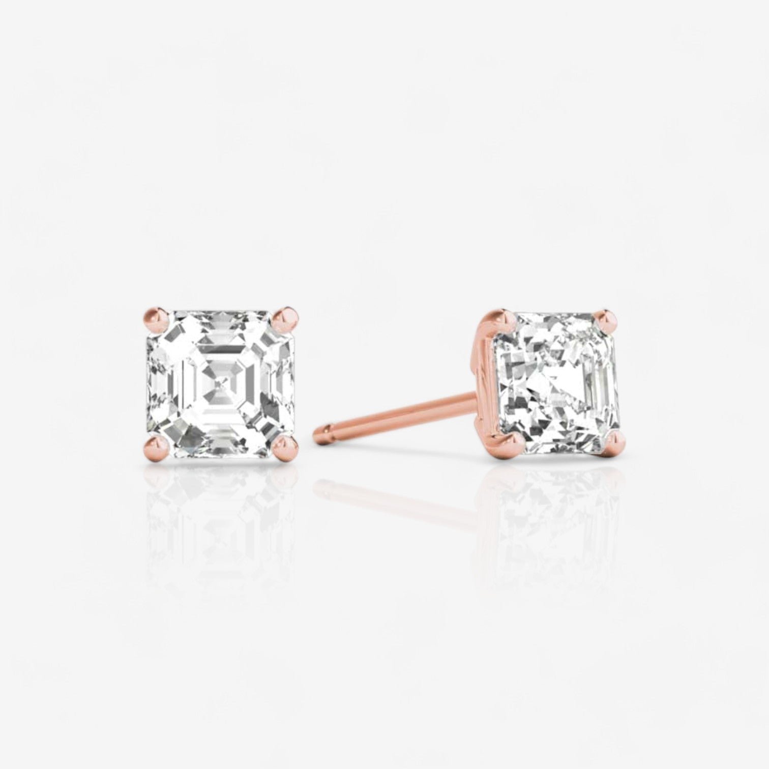 18kt rose gold/0.60/0.80/1.00/push-back/screw-back/top
