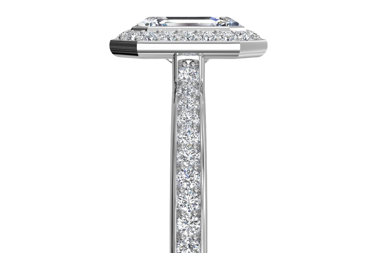 18kt White Gold / Emerald / Side