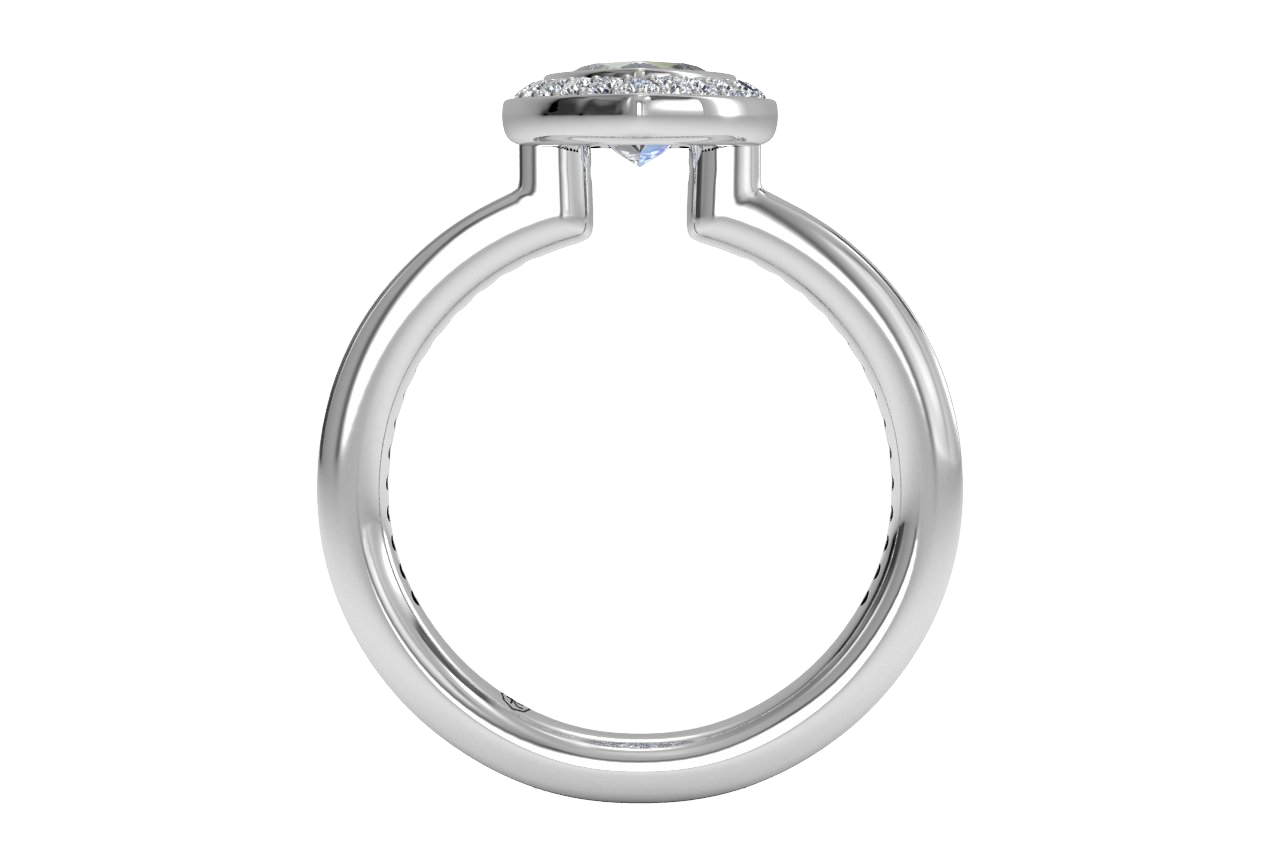 18kt White Gold / Marquise / Front