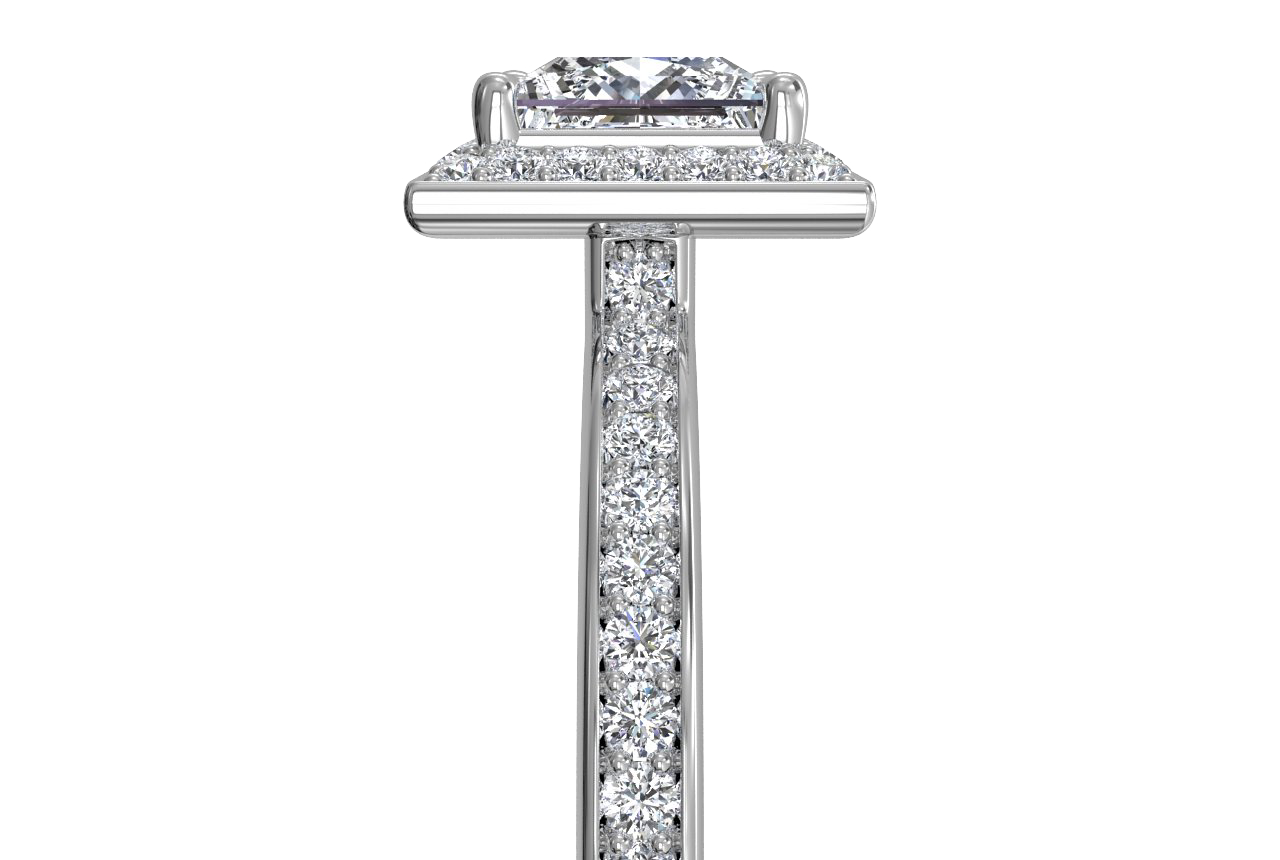 14kt white gold/princess/side