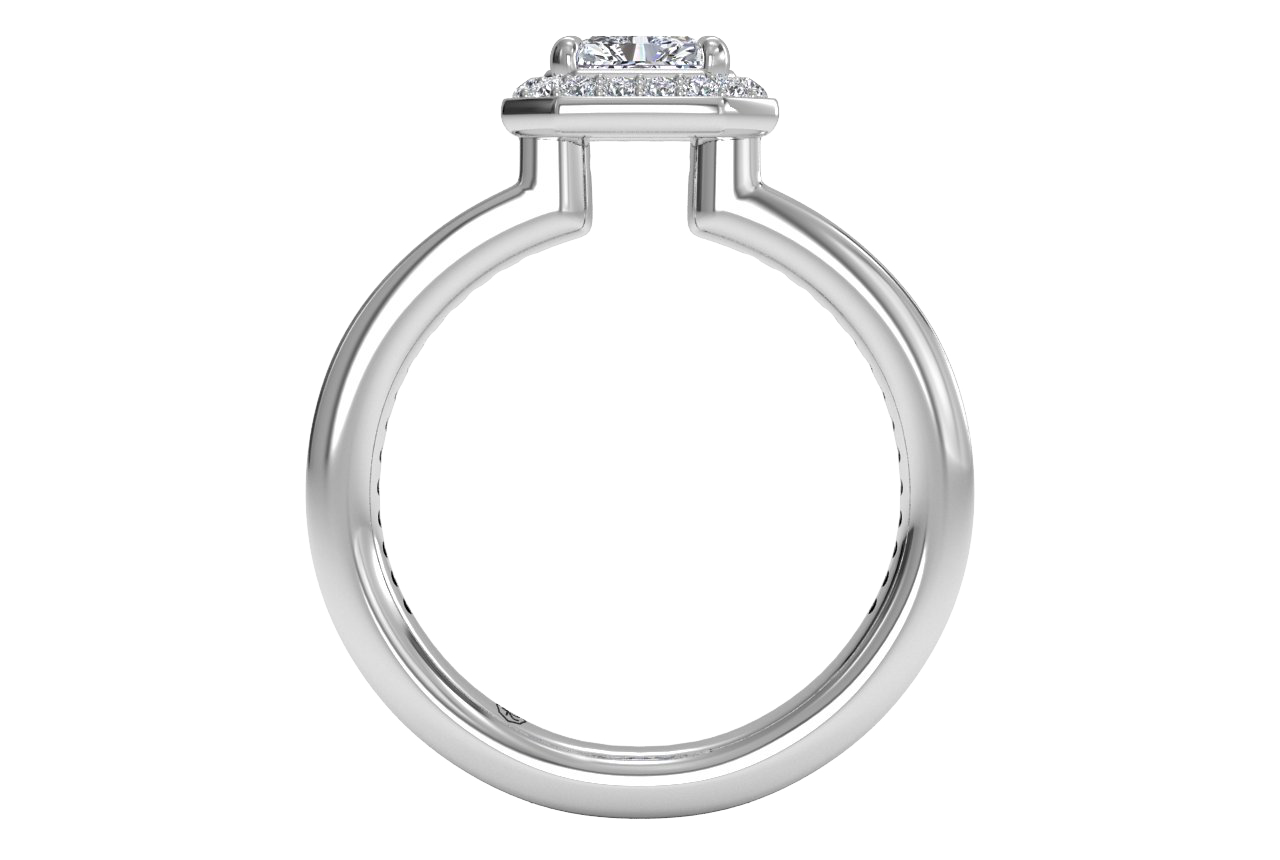 14kt white gold/radiant/front