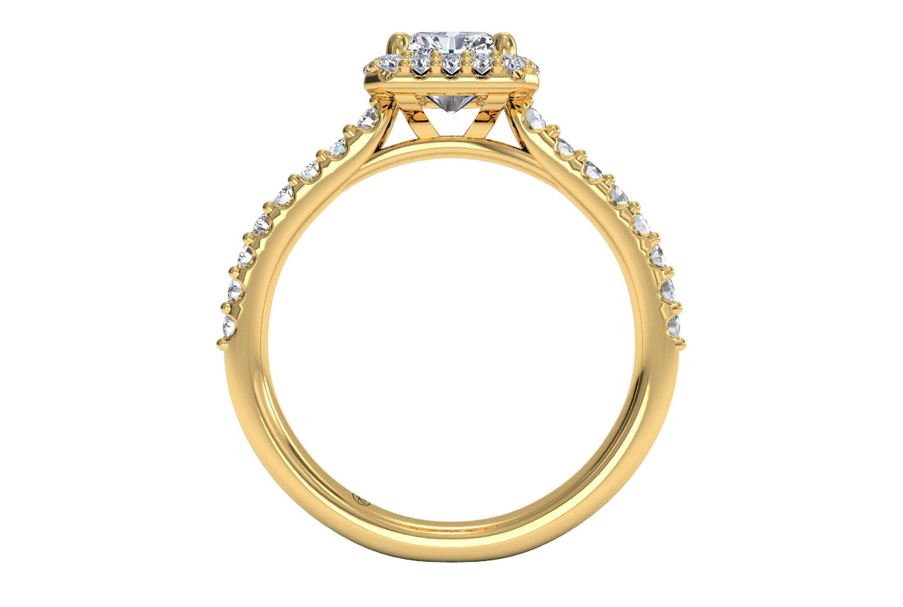 18kt Yellow Gold / Radiant / Front