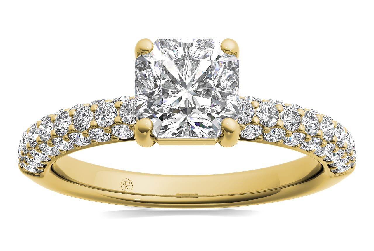 18kt yellow gold/radiant/front