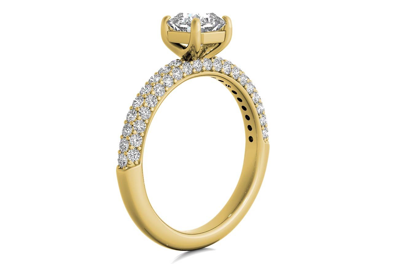 18kt yellow gold/radiant/side