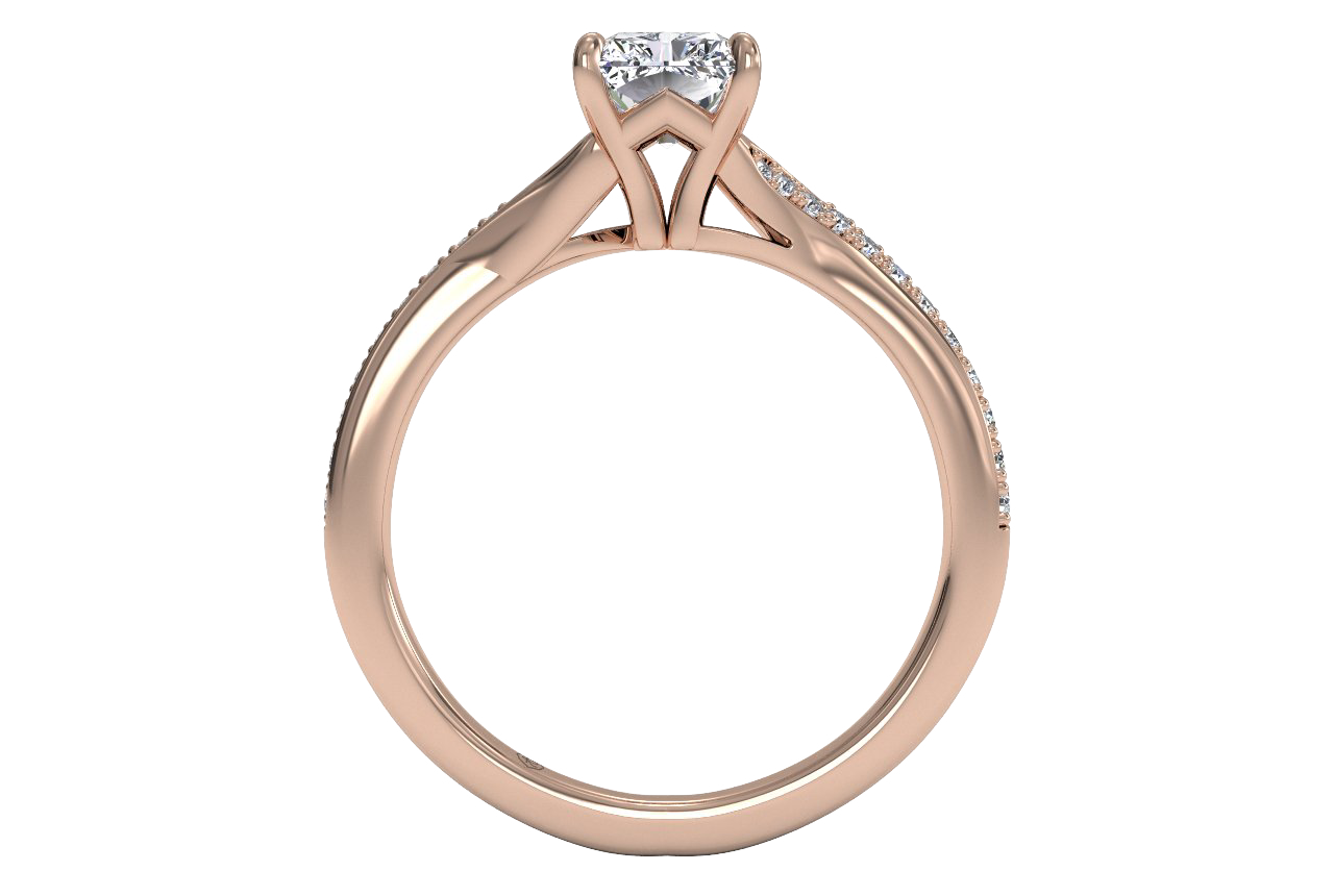 18kt Rose Gold / Radiant / Front