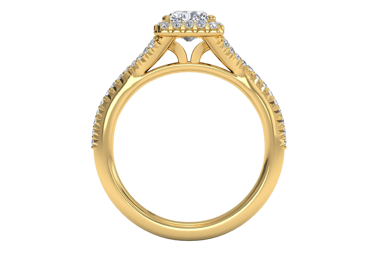 18kt yellow gold/radiant/front